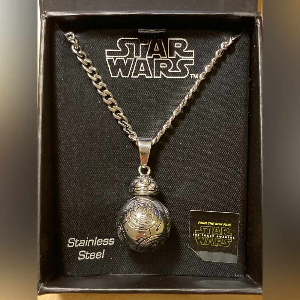 BB-8 Star Wars Stainless Steel Pendant Necklace with Box